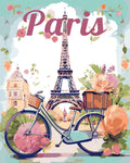 Peinture Par Numéros - Affiche De Voyage Paris En Fleurs