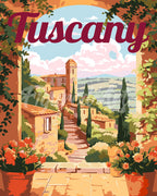Peinture Par Numéros - Affiche De Voyage Toscane En Fleurs
