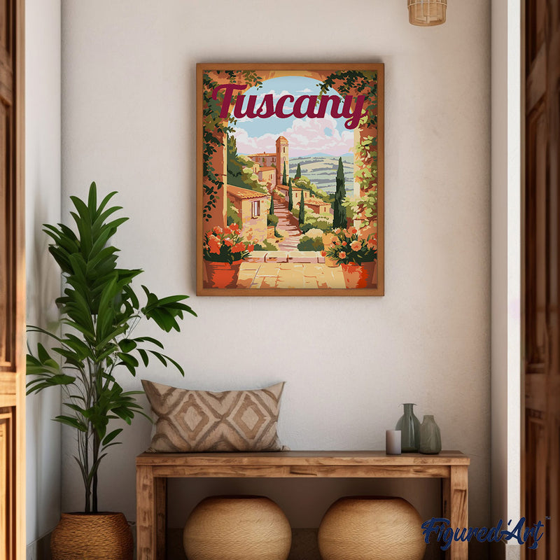 Peinture Par Numéros - Affiche De Voyage Toscane En Fleurs