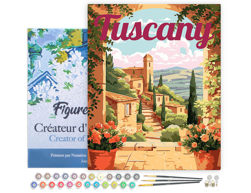 Peinture Par Numéros - Affiche De Voyage Toscane En Fleurs