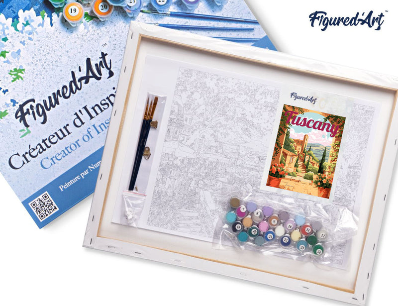 Peinture Par Numéros - Affiche De Voyage Toscane En Fleurs