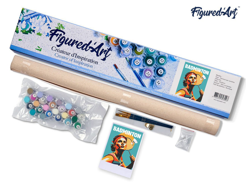 Peinture Par Numéros - Affiche Sportive Badminton