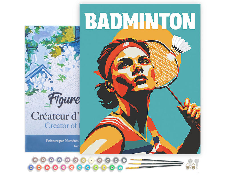 Peinture Par Numéros - Affiche Sportive Badminton