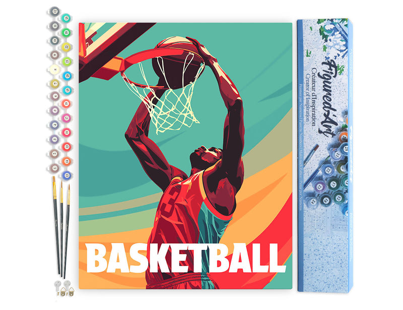 Peinture Par Numéros - Affiche Sportive Basket