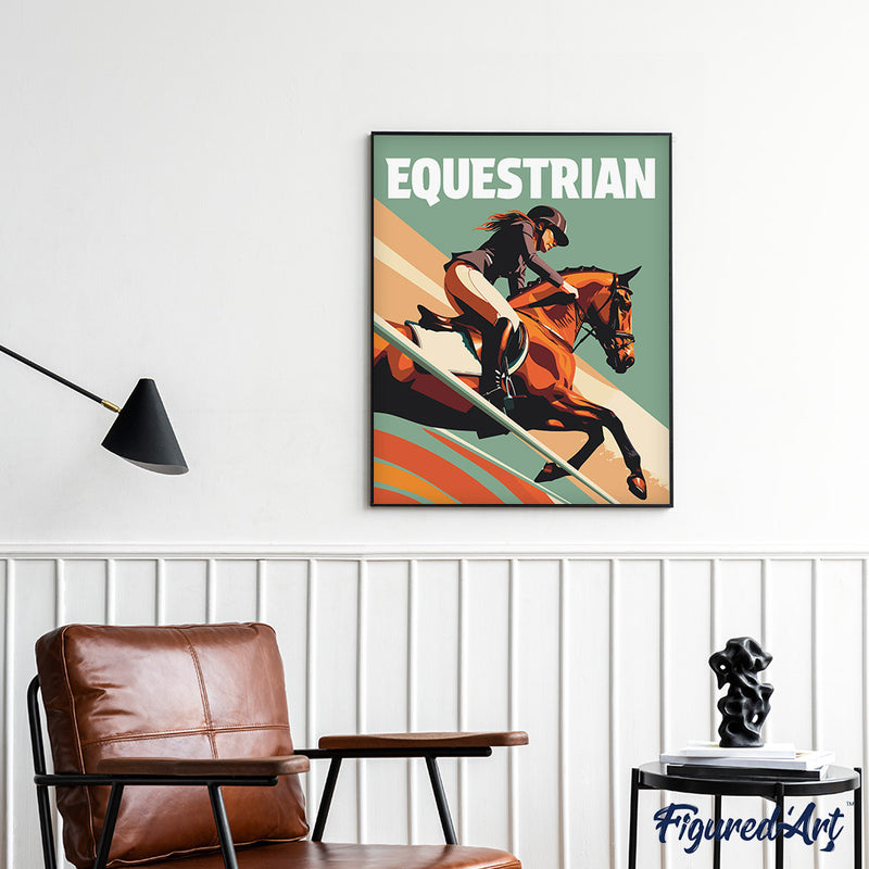 Peinture Par Numéros - Affiche Sportive Equitation