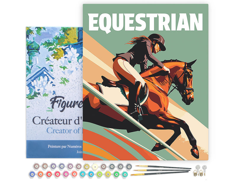 Peinture Par Numéros - Affiche Sportive Equitation