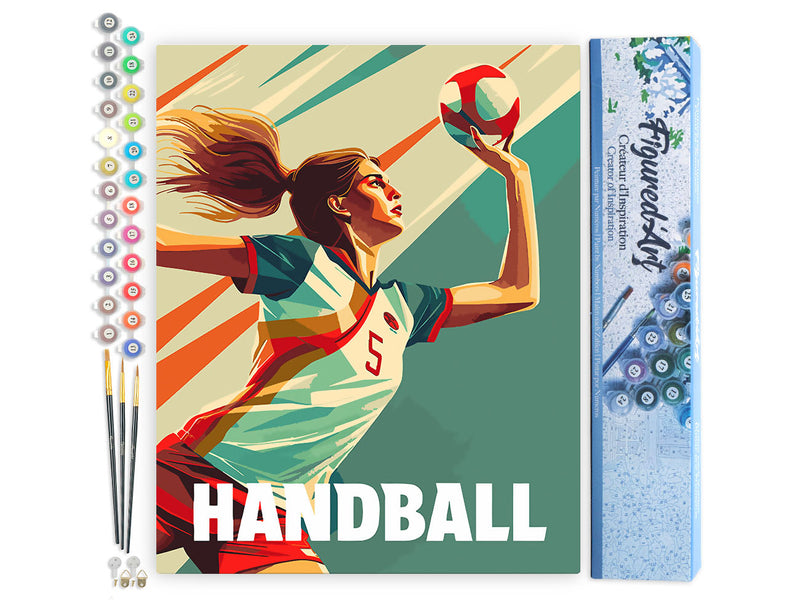 Peinture Par Numéros - Affiche Sportive Handball