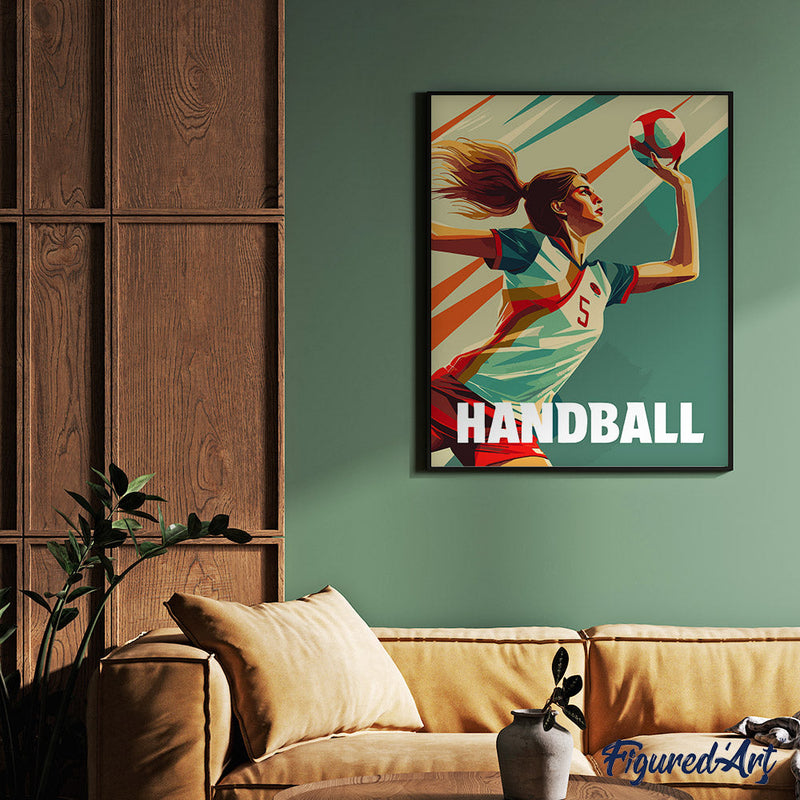 Peinture Par Numéros - Affiche Sportive Handball
