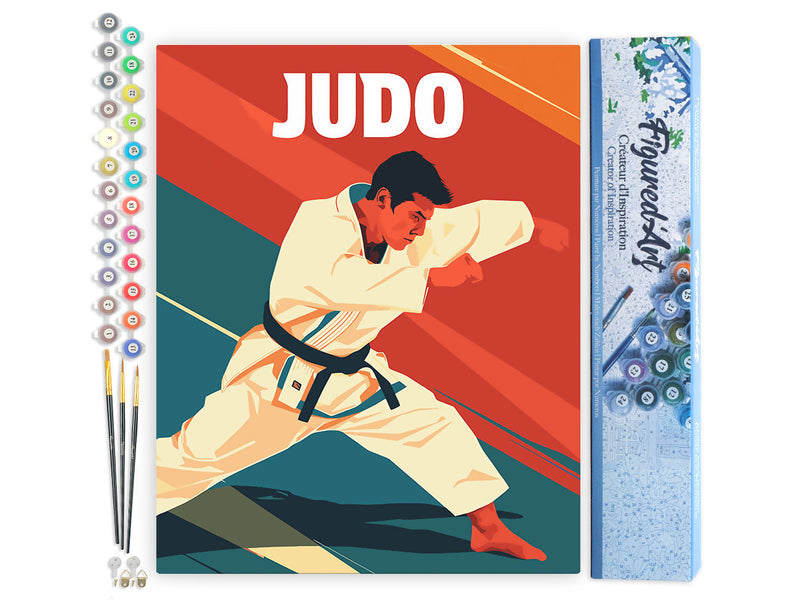 Peinture Par Numéros - Affiche Sportive Judo