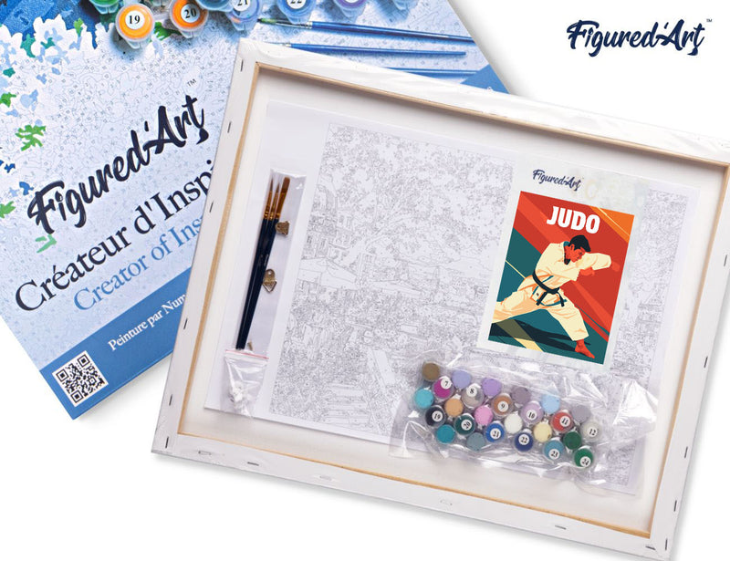 Peinture Par Numéros - Affiche Sportive Judo