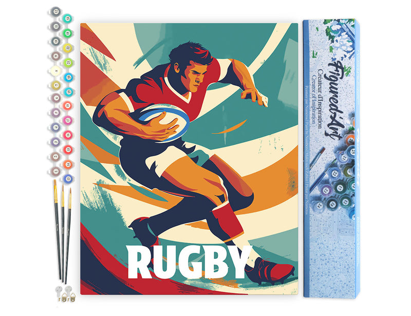 Peinture Par Numéros - Affiche Sportive Rugby
