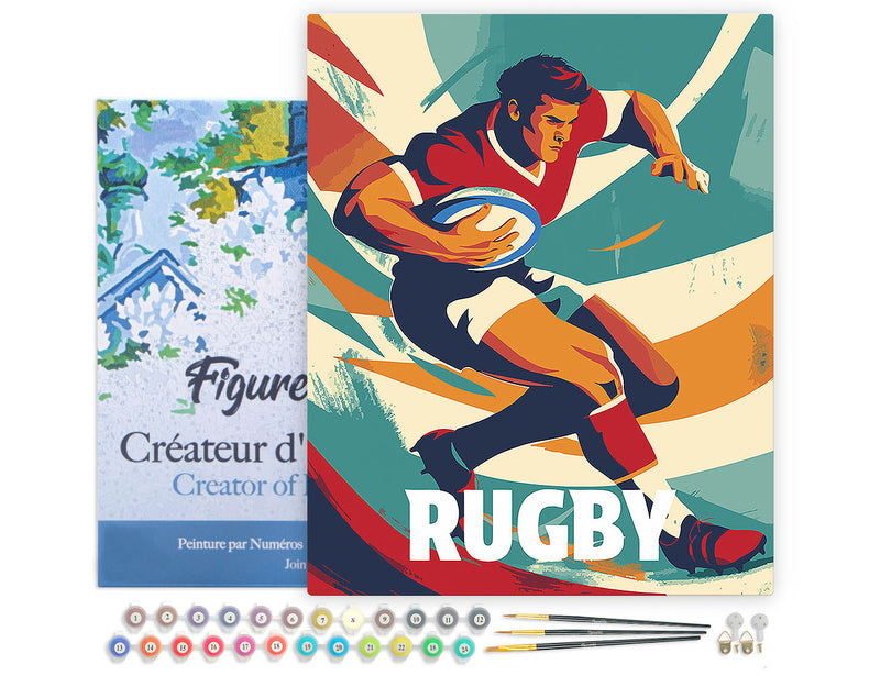 Peinture Par Numéros - Affiche Sportive Rugby