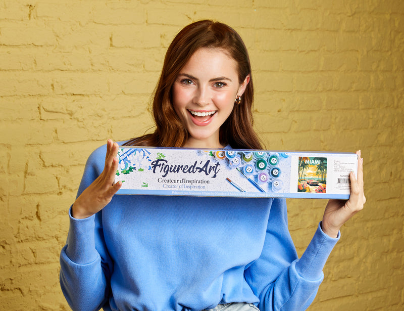 Peinture Par Numéros - Affiche De Voyage Miami Au Coucher Du Soleil