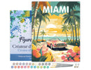 Peinture Par Numéros - Affiche De Voyage Miami Au Coucher Du Soleil