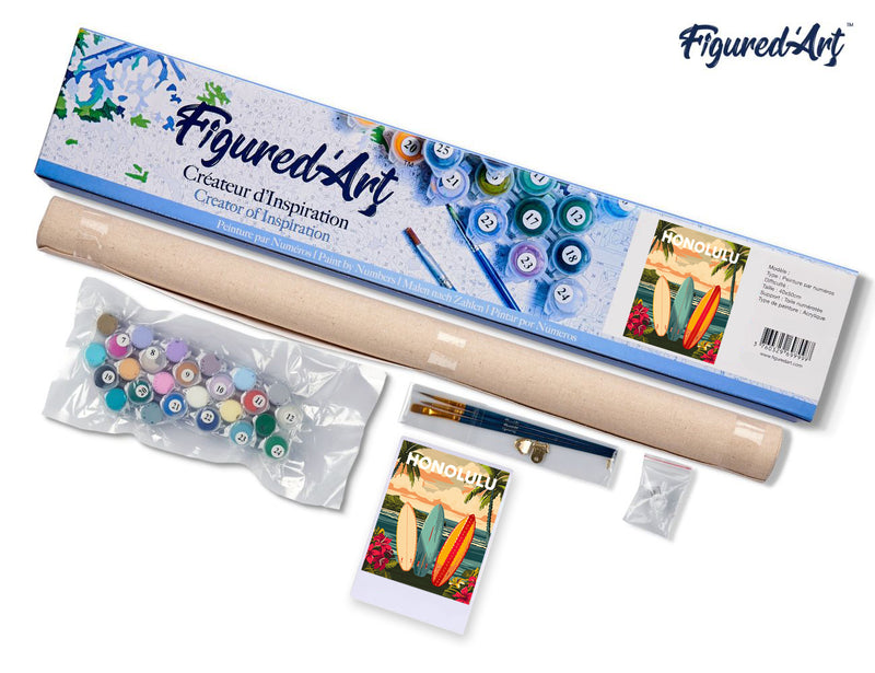 Peinture Par Numéros - Affiche De Voyage Honolulu