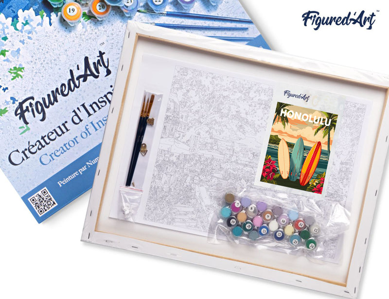 Peinture Par Numéros - Affiche De Voyage Honolulu