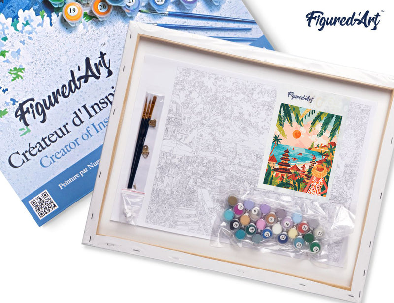 Peinture Par Numéros - Bali Au Coucher Du Soleil