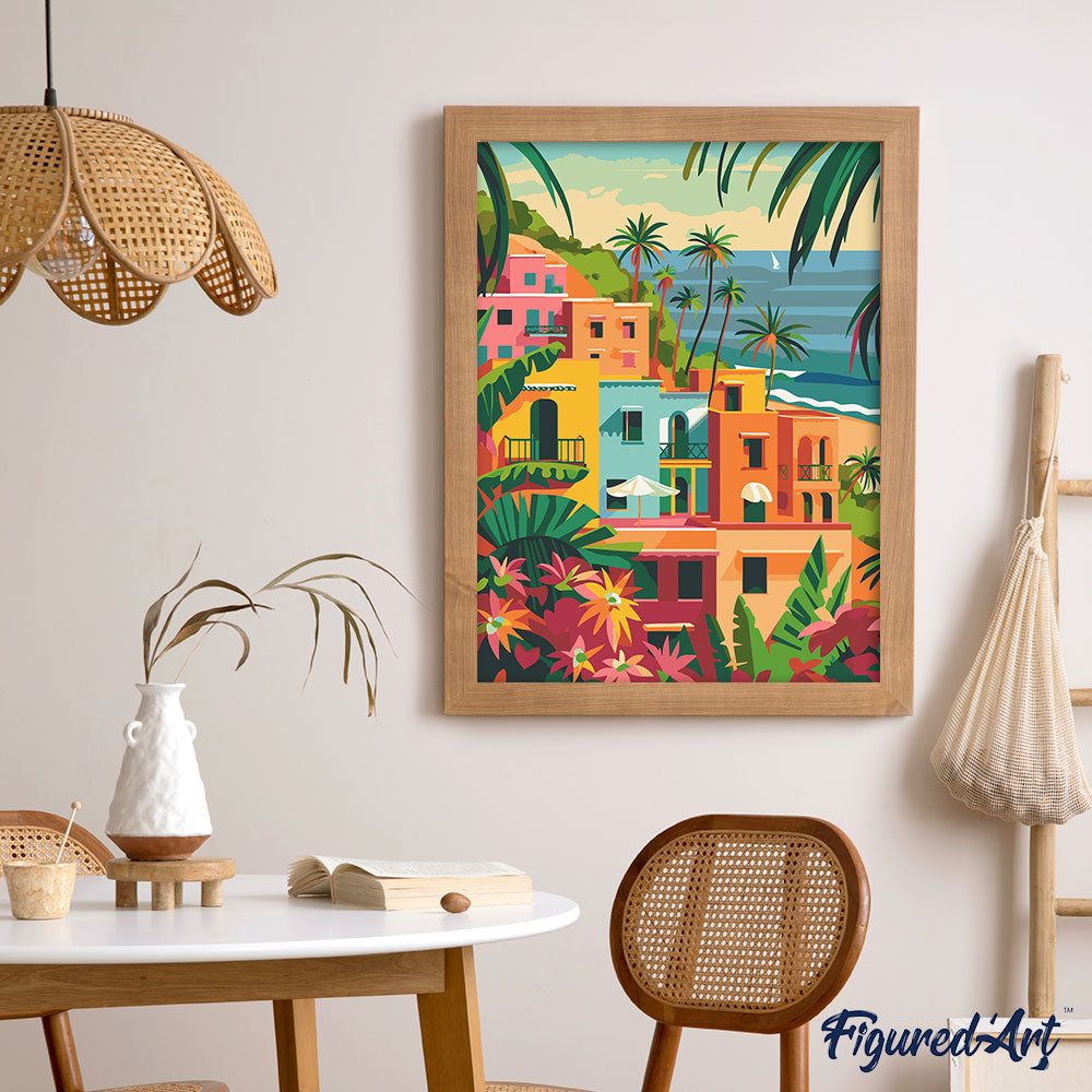 Peinture Par Numéros - Ville Côtière Marocaine