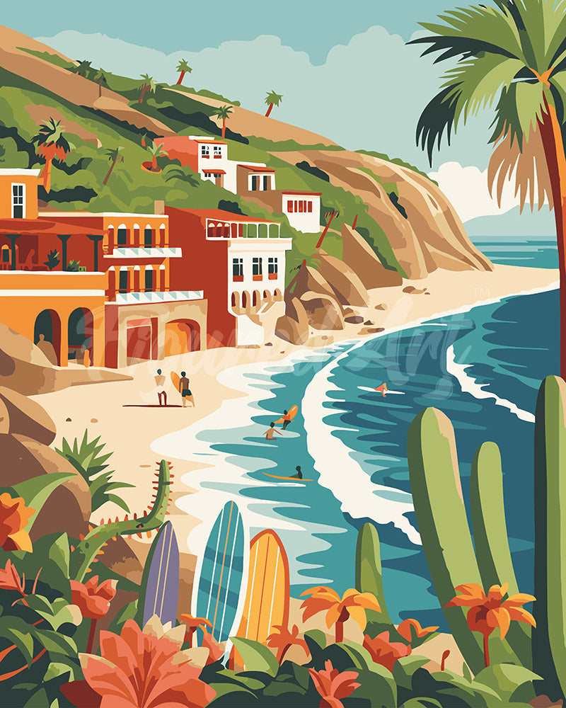 Peinture Par Numéros - Surf Côtier