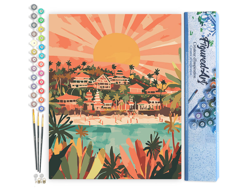 Peinture Par Numéros - Lever De Soleil À Bali