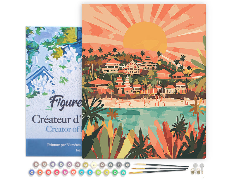Peinture Par Numéros - Lever De Soleil À Bali