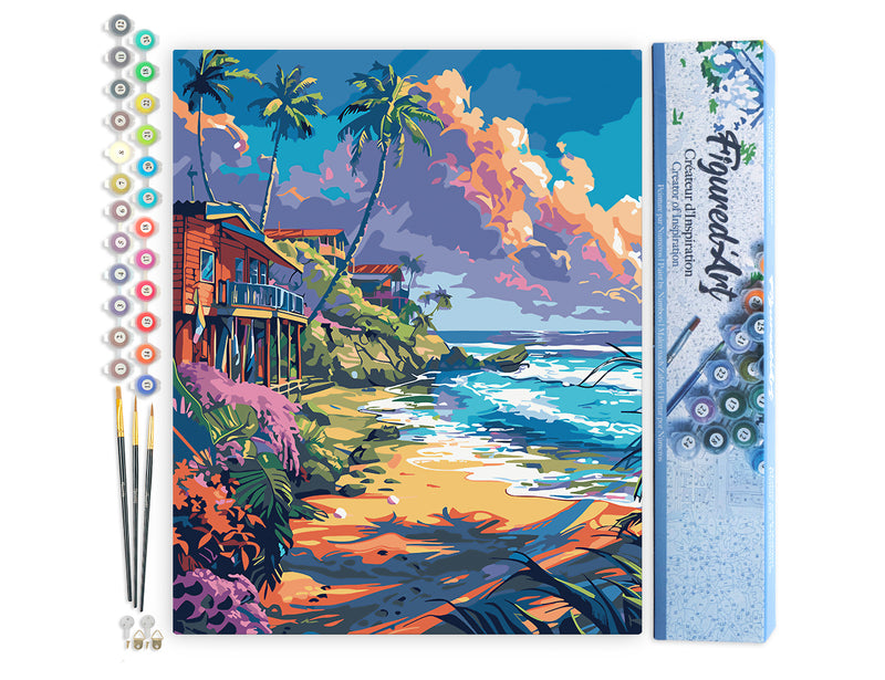 Peinture Par Numéros - Maisons En Bord De Plage