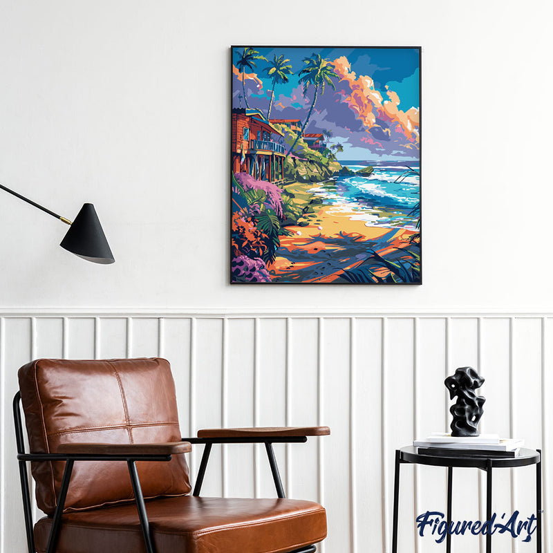 Peinture Par Numéros - Maisons En Bord De Plage