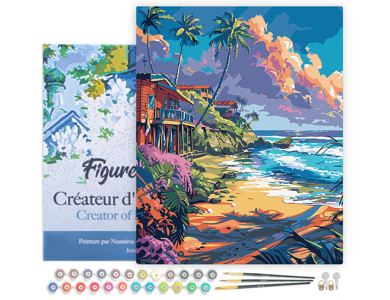 Peinture Par Numéros - Maisons En Bord De Plage
