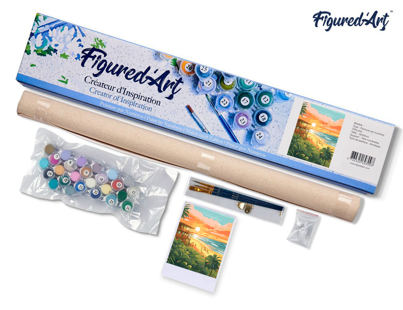 Peinture Par Numéros - Club De Plage Au Coucher Du Soleil