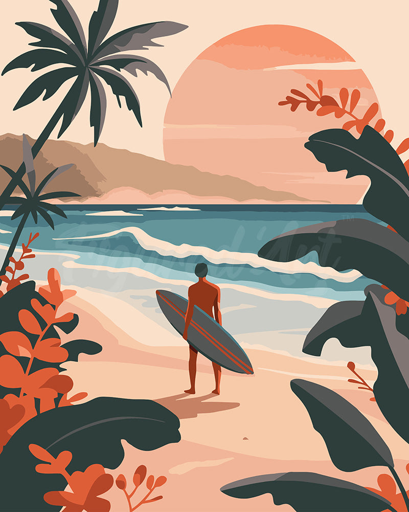 Peinture par numéros Figured'Art Vagues du soir