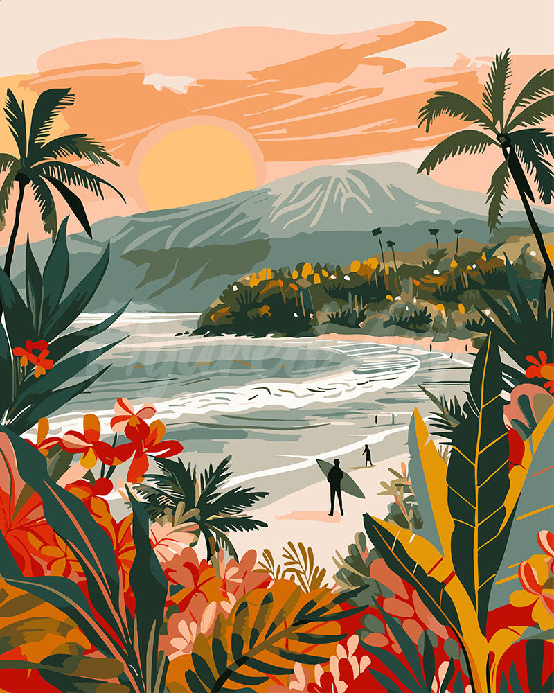 Peinture Par Numéros - Plage Tropicale