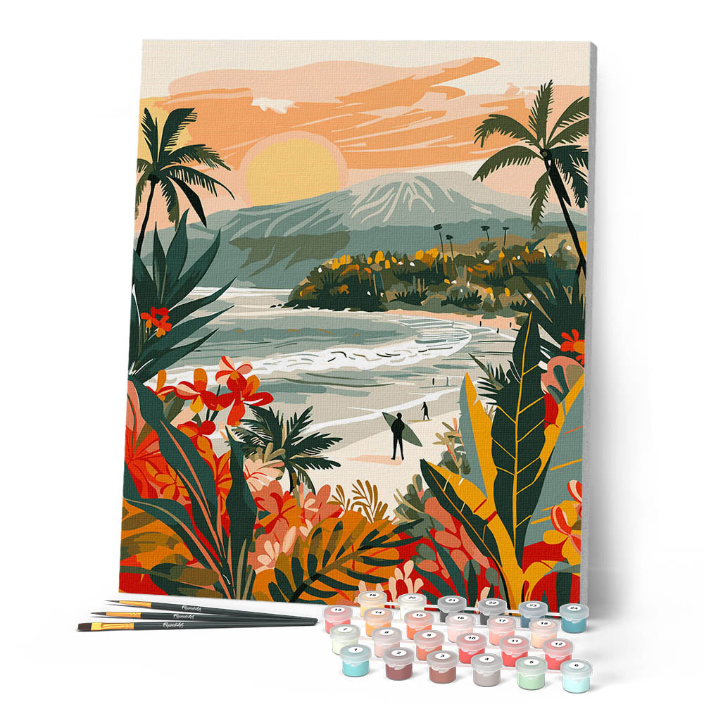 Peinture Par Numéros - Plage Tropicale