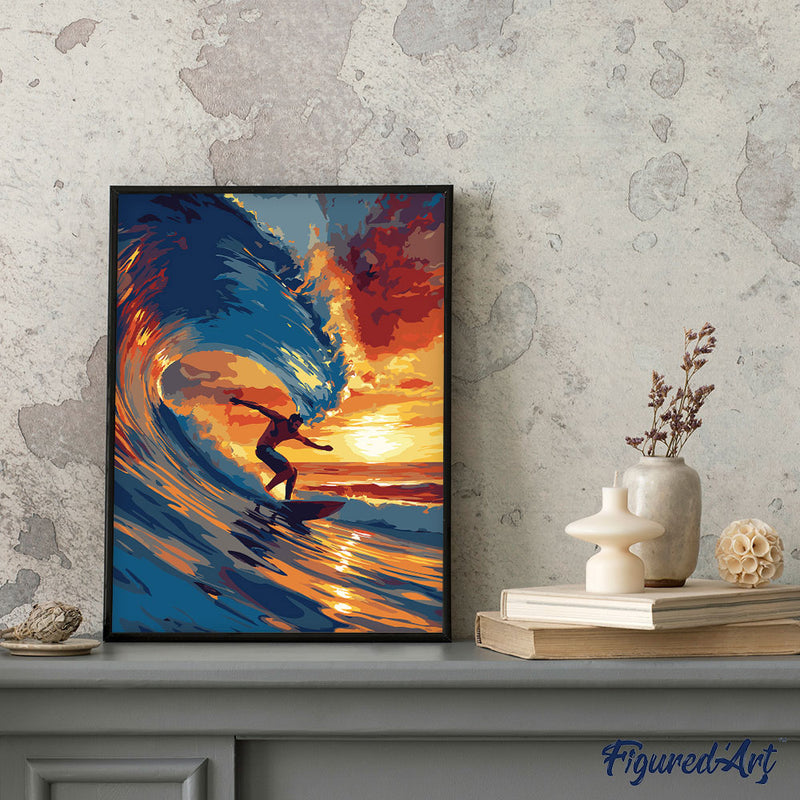 Peinture Par Numéros - Surf Sur Grande Vague