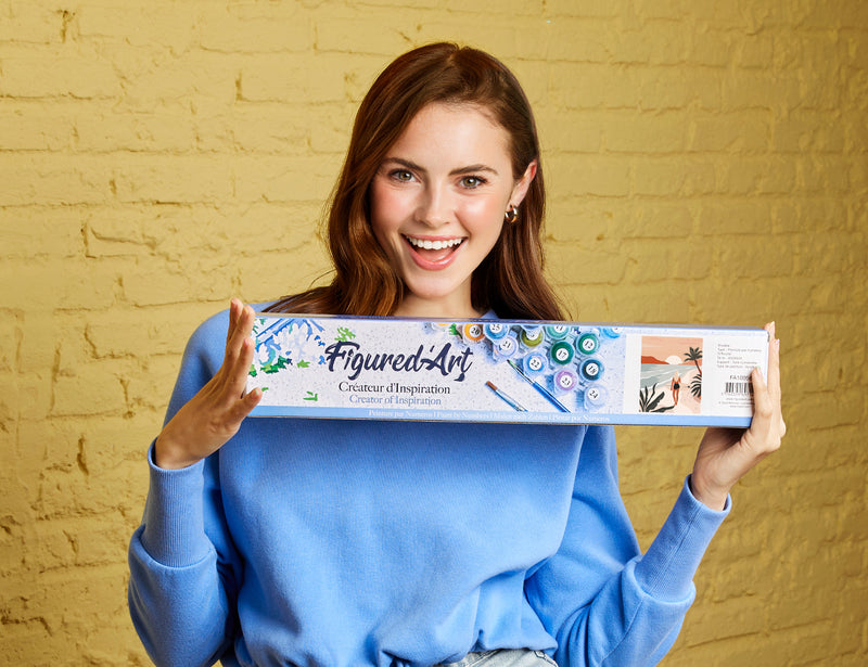 Peinture Par Numéros - Promenade Sur La Plage Au Coucher Du Soleil