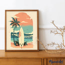 Peinture Par Numéros - Planche De Surf Sur La Plage