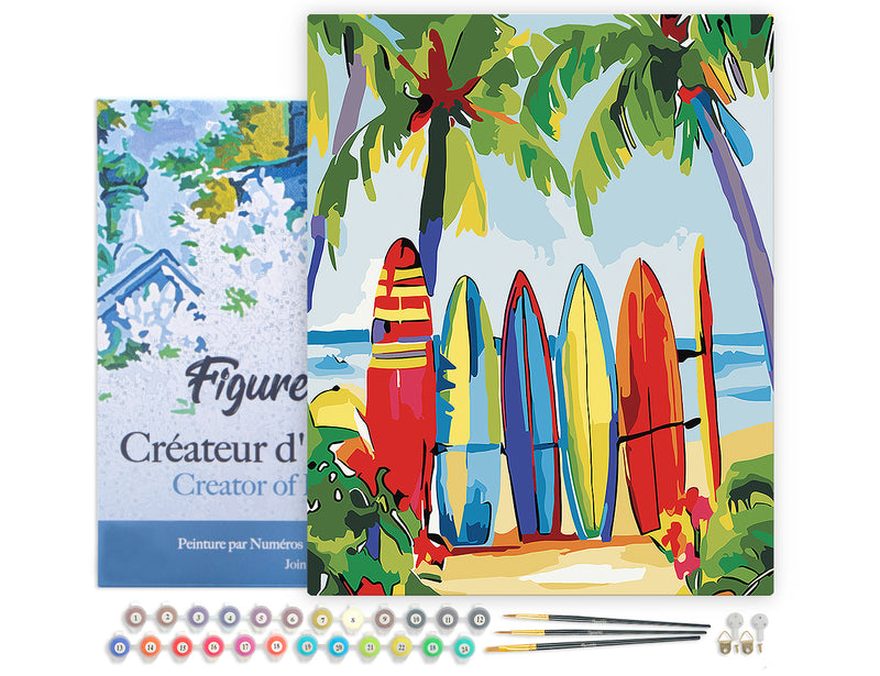Peinture Par Numéros - Planche De Surf Colorées