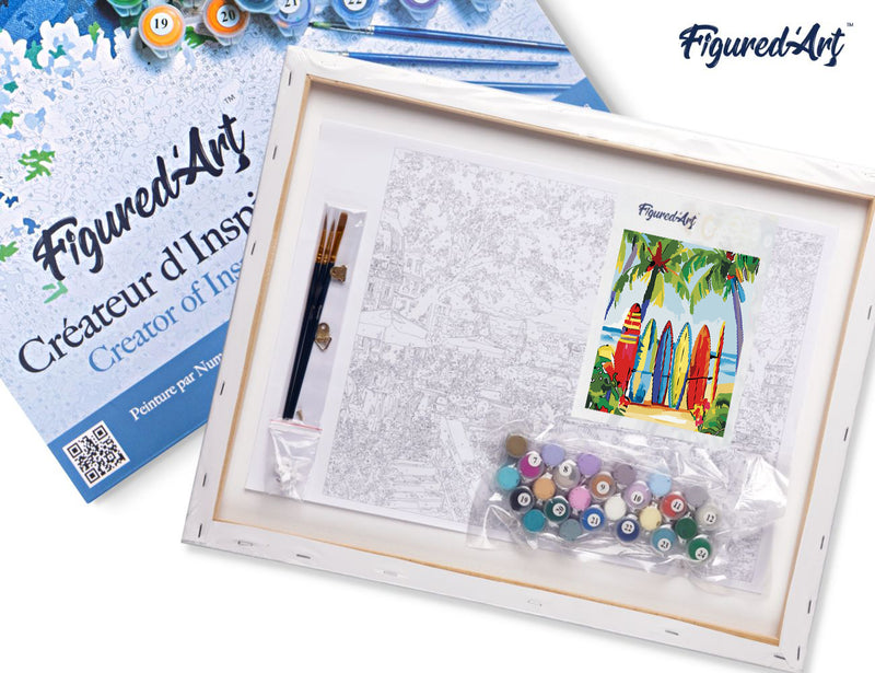 Peinture Par Numéros - Planche De Surf Colorées