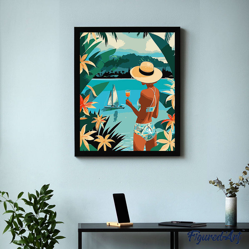 Peinture Par Numéros - Femme Et Océan