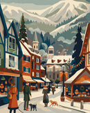 Peinture par numéros Figured'Art Marché de Noël dans la Vallée