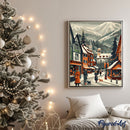 Peinture Par Numéros - Marché De Noël Dans La Vallée - Toile Roulée