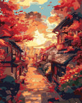 Pintura por números - Calle de Otoño en Kioto