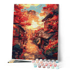 Pintura por números - Calle de Otoño en Kioto