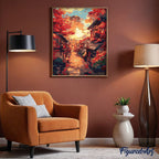 Pintura por números - Calle de Otoño en Kioto