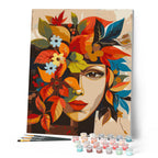 Peinture Par Numéros - Visage Floral D'Automne Inspiré De Picasso