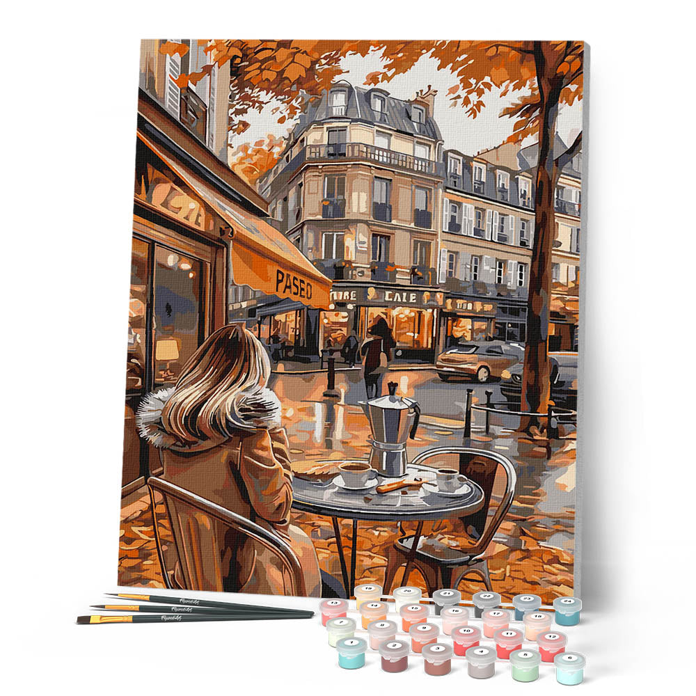 Peinture Par Numéros - Pause Café En Automne