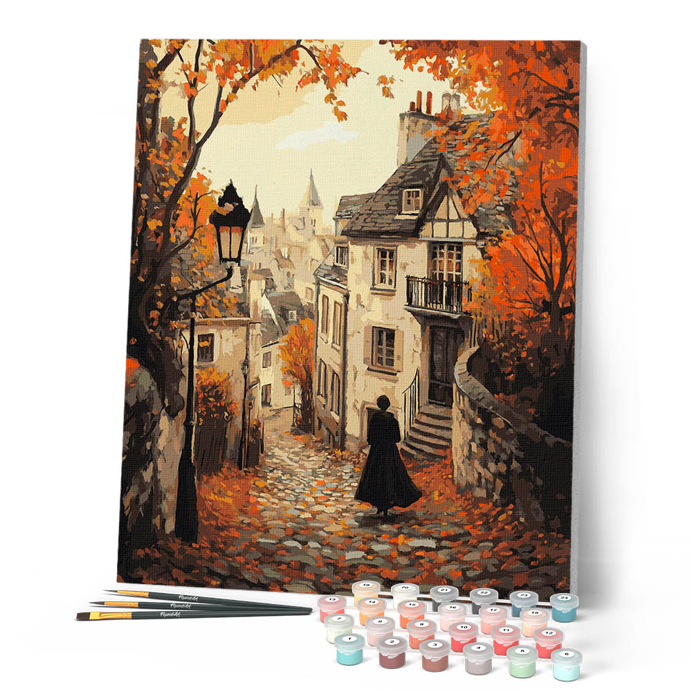 Peinture Par Numéros - Promenade D'Automne Et Vieille Ville