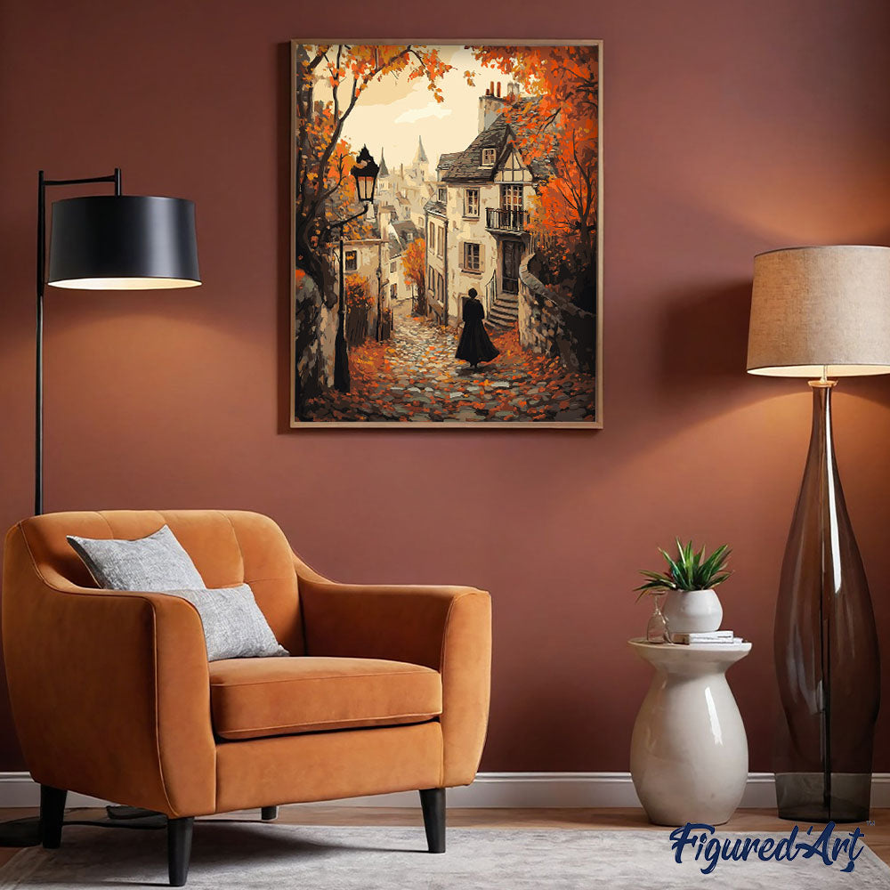 Peinture Par Numéros - Promenade D'Automne Et Vieille Ville