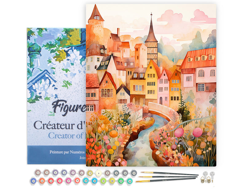 Peinture Par Numéros - Village Enchanté Ambre