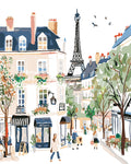 Peinture Par Numéros - Aquarelle Rue De Paris