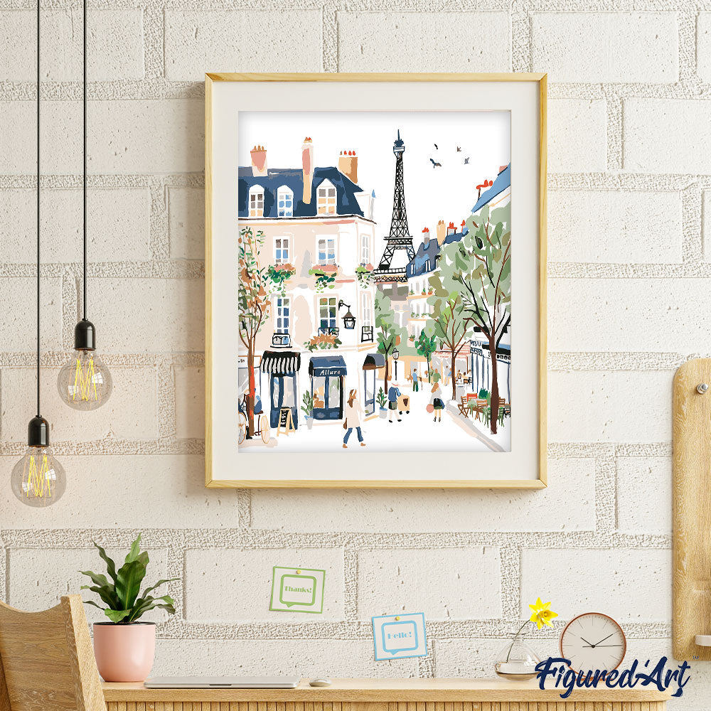 Peinture Par Numéros - Aquarelle Rue De Paris